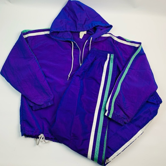 Vintage Pants - Vintage 90s Streetwear Windbreaker Track Suit